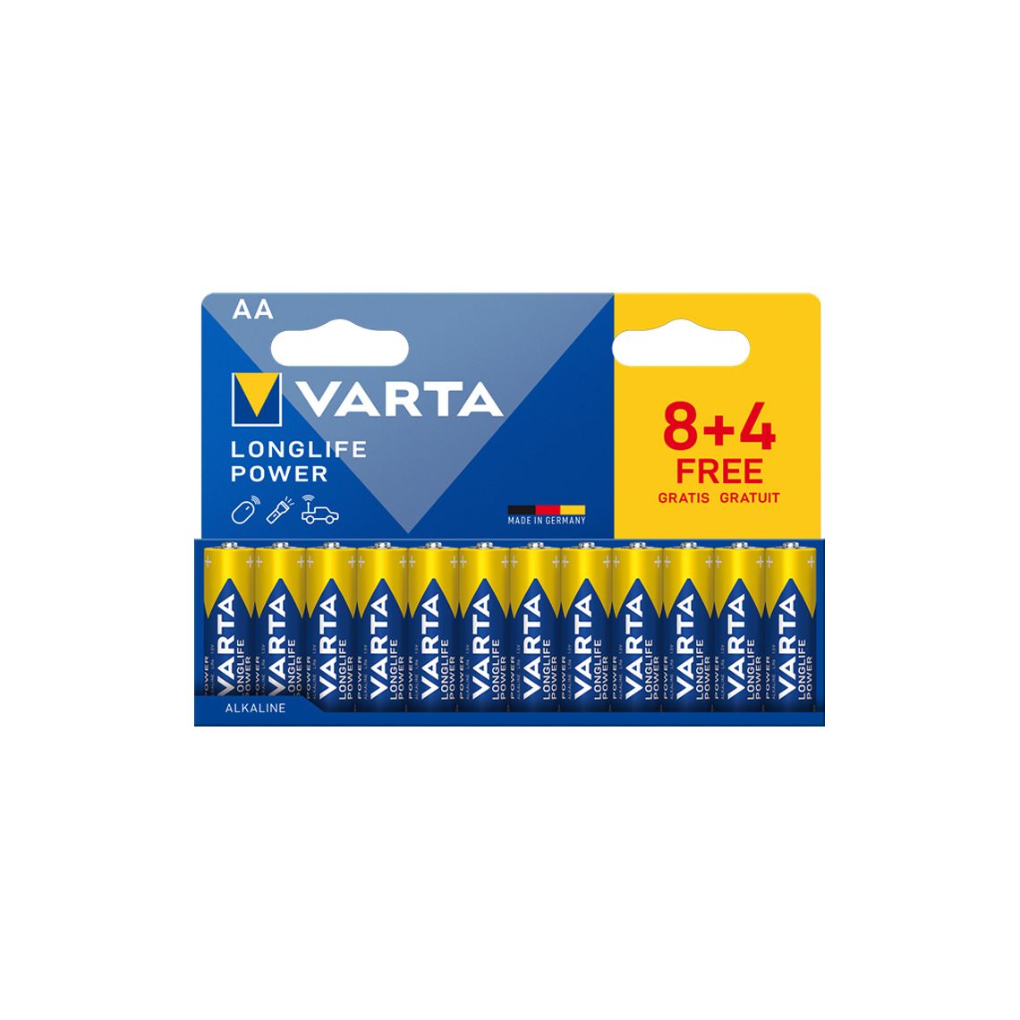 ელემენტი VARTA Longlife Power 8+4 AA (Double Blister) — ელემენტები და ბატარეები